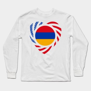 Armenian Multinational Patriot Flag Series (Heart) Long Sleeve T-Shirt